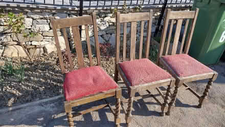 Photo of free 3 oak chairs for up-cycling (Storth LA7) #1