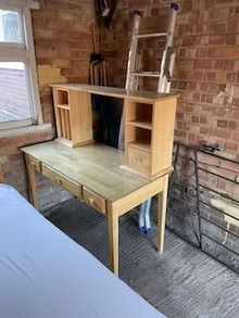 Photo of free wooden desk with shelves (GU527LR) #1