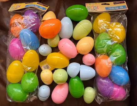 Photo of free HobbyCraft plastic fillable Easter Eggs (Lawnswood LS16) #1