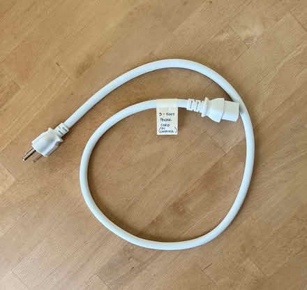 Photo of free New 3-foot white power cord (Pedro Point, Pacifica) #1