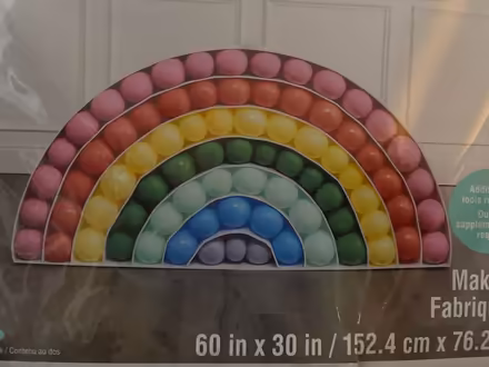 Photo of free rainbow shaped balloon arrangement (Naperville) #3
