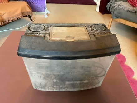 Photo of free Small fish tank, pump, heater (ST15 Walton, Stone) #1