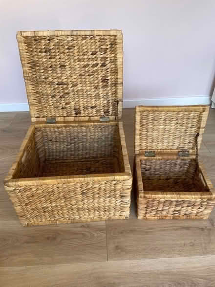 Photo of free Water hyacinth lidded storage boxes (Teddington TW11) #1