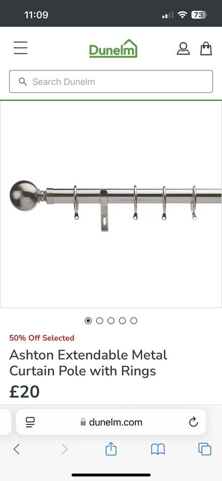 Photo of free Dunelm Curtain Rail 210-360cm (N5) #1
