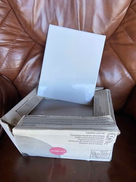 Photo of free Box of white tiles (Colwall Stone WR13) #1