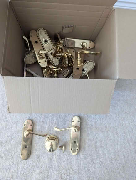 Photo of free Brass door handles (Steventon OX13) #1