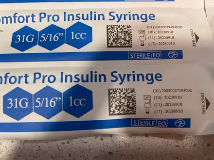 Photo of free 15 tru comfort pro insulin syringes (Kirkland) #2