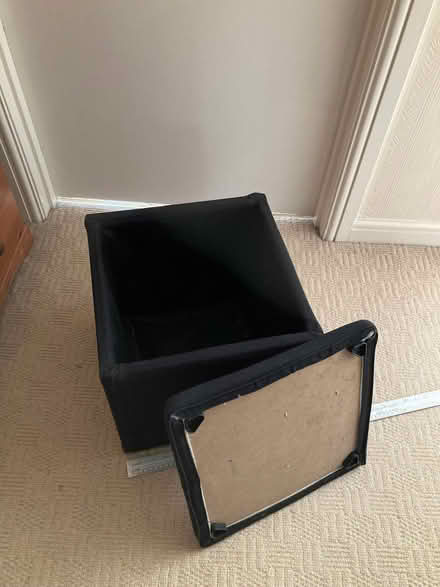 Photo of free IKEA Black storage cube stool (Marlow SL7) #2