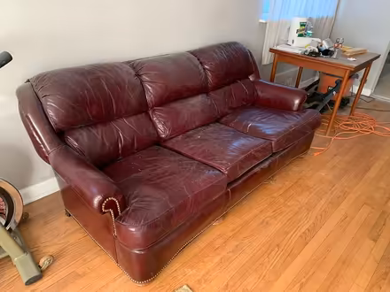 Photo of free Leather Couch (forest park) #3