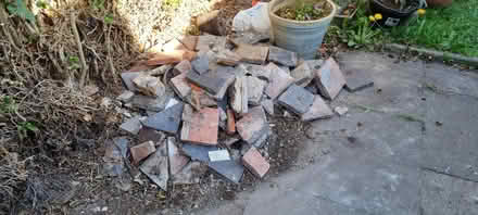 Photo of free Old quarry floor tiles and bricks for use as hardcore (Great Northern Road DE1) #1