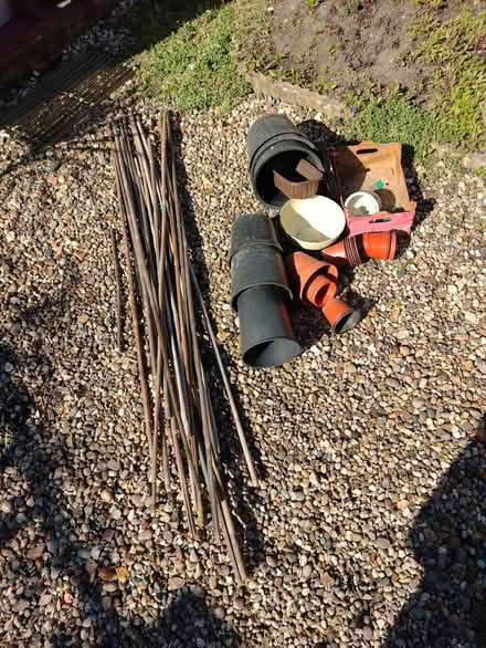 Photo of free Garden pots & bean sticks (Alresford CO7) #1
