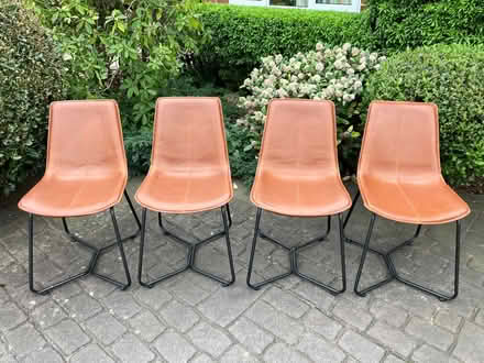 Photo of free Tan Faux Leather Chairs, set of 4 (St John's WR2) #1