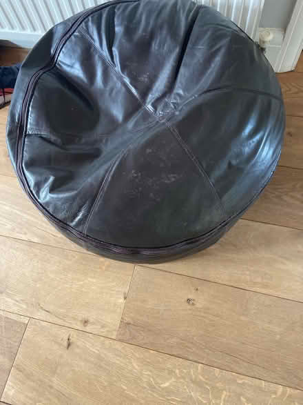 Photo of free Brown leather bean bag (Little Chalfont HP6) #1
