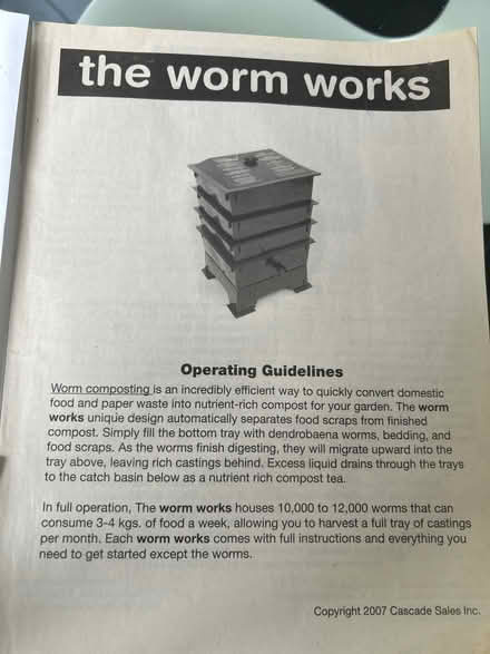 Photo of free Composting worm bin (Chiswick W4 near High Road) #3