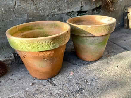 Photo of free Two terracotta garden pots (Southend-on-sea SS1) #1