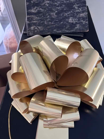 Photo of free Huge gold decorative bow. (Norham Manor OX2) #1