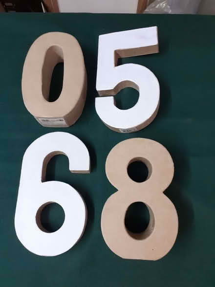 Photo of free Large cardboard numerals (CO11) #1