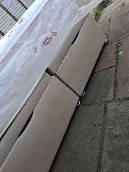 Photo of free Double ottoman bed with mattress (Collier Row) #3