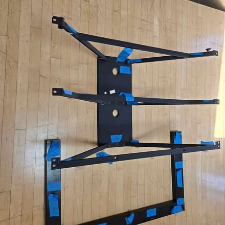 Photo of free Corner TV Stand - steel and glass (Redondo) #2