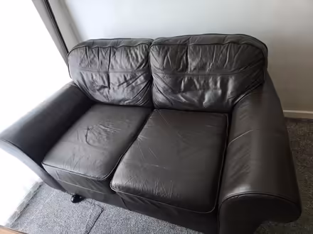 Photo of free Dark brown leather sofa (West denton, NE5) #2