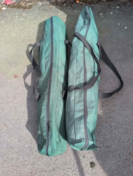 Photo of free 2 metal frame collapsible camp beds (Hockley Heath CP B94) #1