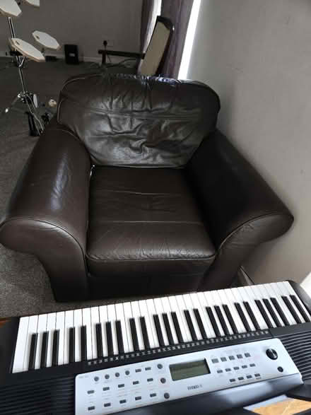 Photo of free Dark brown leather sofa (West denton, NE5) #1