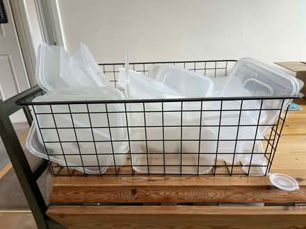 Photo of free Plastic takeaway boxes clean with lids, many assorted sizes (Marston OX3) #1