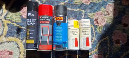 Photo of free 5 cans of paint sprays for crafting or repairs (Great Northern Road DE1) #1