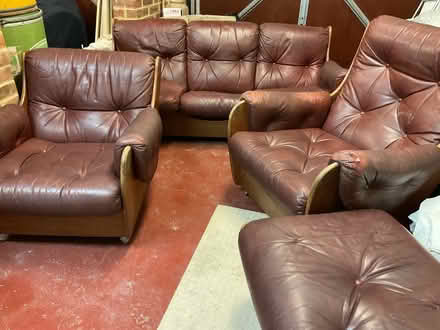 Photo of free G Plan Saddle set 4 piece suite (East Blatchington BN25) #1