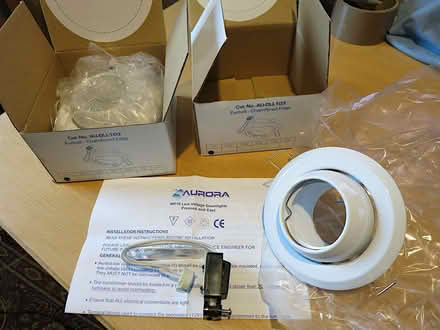 Photo of free 2 downlight fittings - new (Llandrindod LD1) #1