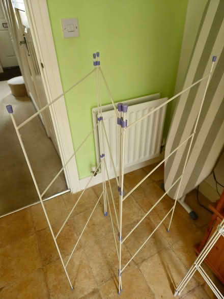 Photo of free Clothes airer (purple ends) (Walton) #1