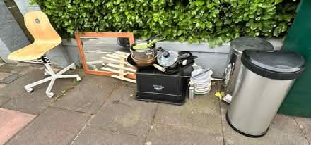 Photo of free Chair, ironing board, bins, pans, plates etc (Surrenden BN1) #1