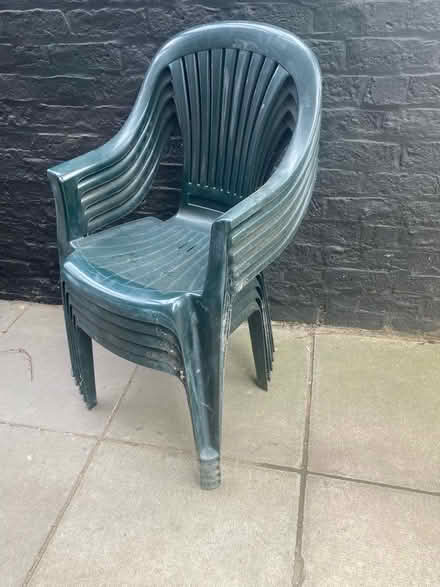 Photo of free 5 x plastic garden chairs (Bidston Hill CH43) #1