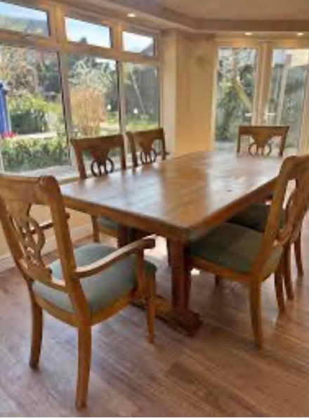 Photo of Dining table and chairs (Woodseats S8) #1