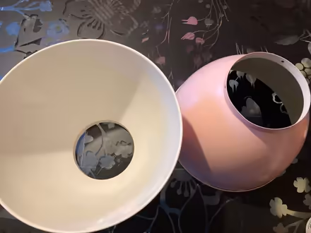 Photo of free Pink metal light shades (CF23 pentwyn) #3