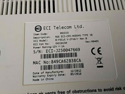 Photo of free BT Openreach modem (Welwyn AL6) #3