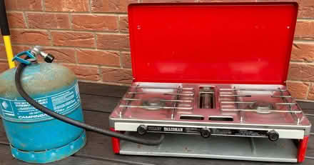 Photo of free 2 burner Camping Stove & Grill with Gas Cylinder - Working (Calthwaite CA11) #2