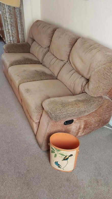 Photo of free Long soft 3-seater Sofa 2x recliner (not elec) Wolverton, MK (Wolverton MK12) #3