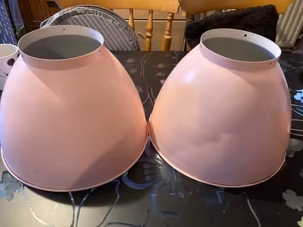 Photo of free Pink metal light shades (CF23 pentwyn) #1