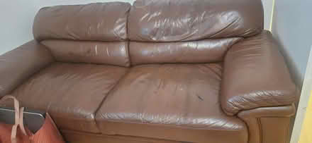 Photo of free 3 seater leather sofa (Leeland Way, Brent) #1