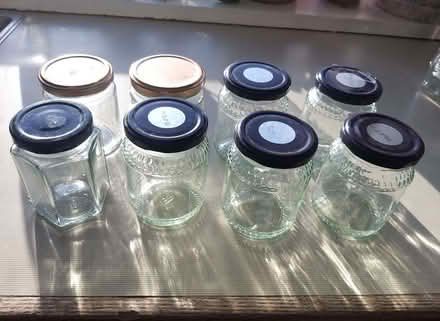 Photo of free 8 glass jars, medium size (Woodford IG8) #1