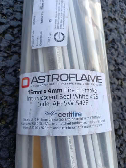 Photo of free About 30 intumescent strips for firedoors, (Wistaston CW2) #3