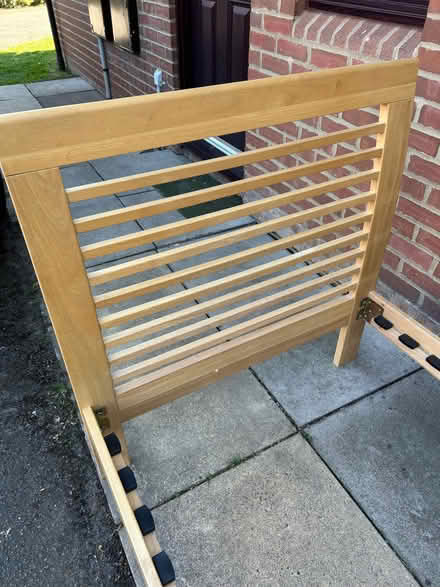 Photo of free Single bed solid wood (beech?) (Chalgrove OX44) #2