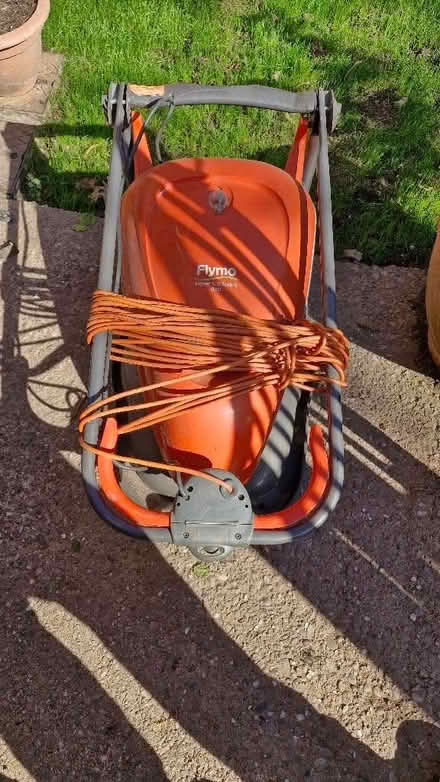 Photo of free Flymo lawnmower with grass box (The Dovecotes WV8) #2