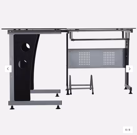Photo of free L shaped Glass and metal desk - 2 of 2 -Various size options (The Lanes BN1) #2
