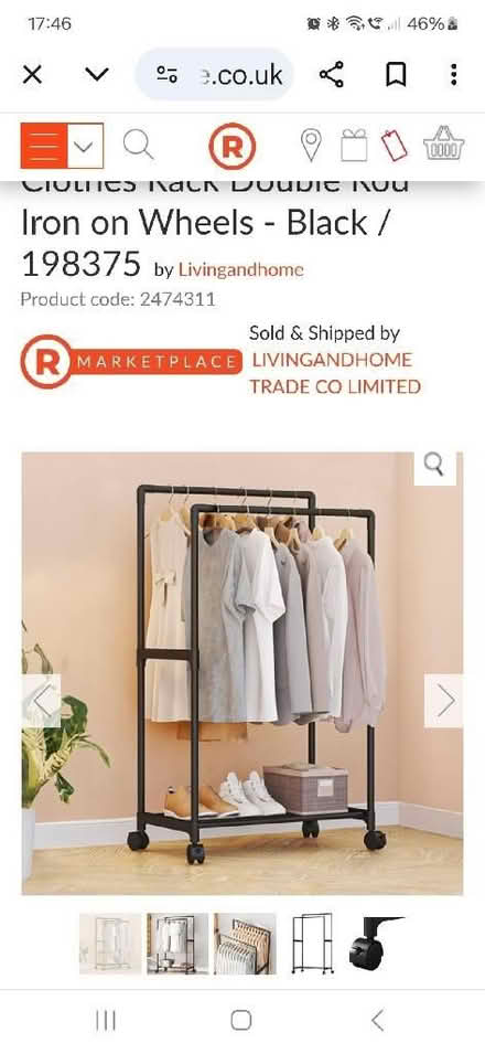 Photo of free Clothes rail (South Fambridge SS4) #1