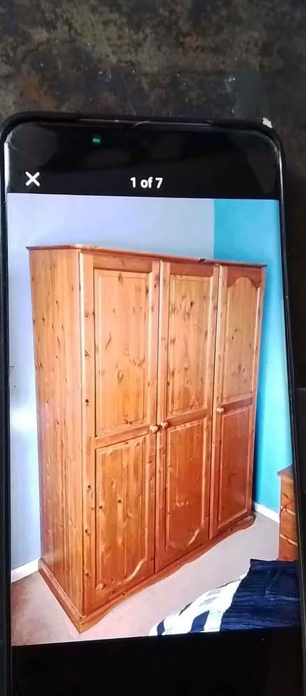 Photo of free 3 door pine wardrobe (Eltham SE9) #1