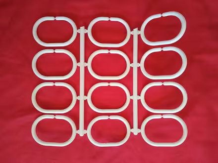 Photo of free 12 Plastic C Ring Hooks For Shower Curtain/Arts & Crafts (CT9) #1