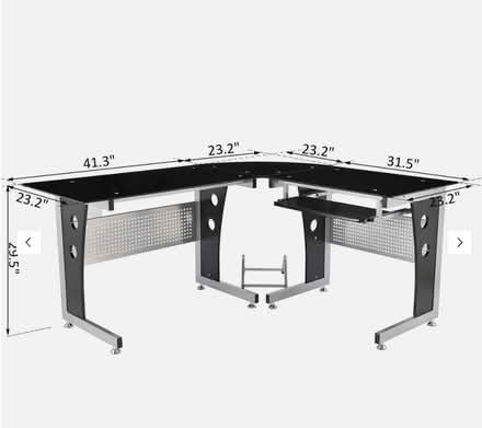 Photo of free L shaped Glass & metal desk 2 of 2 (Brighton BN1 near Lanes) #2