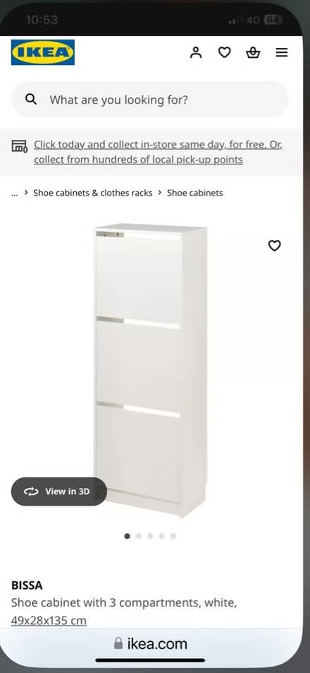 Photo of free IKEA multi tier shoe cabinet white used (Furzton MK4) #4